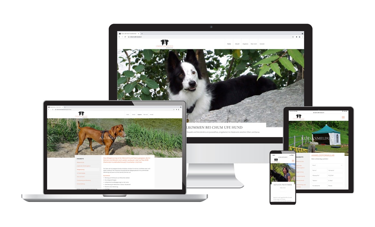 Wordpress Webdesign & Text für Chum ufe Hund Hundeschule